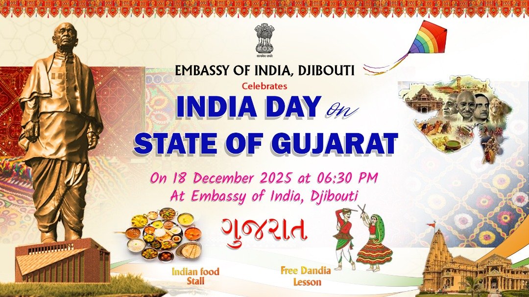 Celebration of India Day on State of Gujarat.